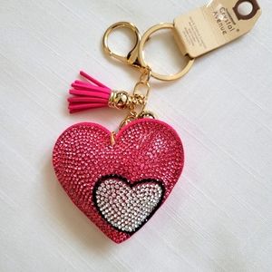 Super Cute Bling Puffed Heart Purse Charm 💗